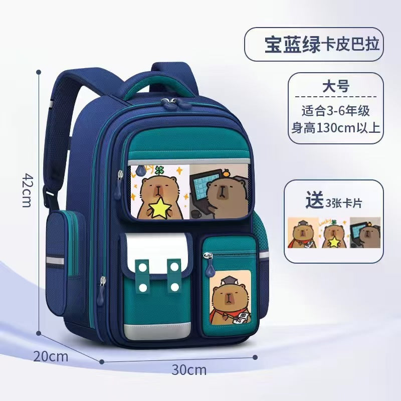 Cross-Border Backpack for Grades 1–6: 2026 New Orthopedic School Backpack, Load-Reducing Spine Support, Large Capacity Kids’ Rucksack