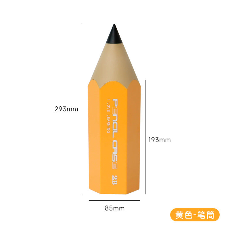 Pencil Shaped Pen Containers Student Creative Desktop with Lid Dustproof Stationery Storage Pen Box Storage Bucket Cosmetic Brush Cartridge