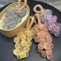 Popular Crystal Grape Soap Handmade DIY Transparent Grape Bunch Handmade Soap Gift Box Simulated Grape Soap Finished Product Delivery
