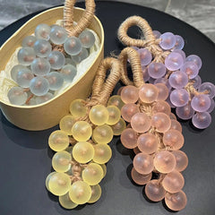 Popular Crystal Grape Soap Handmade DIY Transparent Grape Bunch Handmade Soap Gift Box Simulated Grape Soap Finished Product Delivery
