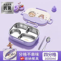 316 Stainless Steel Insulated Lunch Box for Office Workers and Female Students with Rice, Large-Capacity Lunch Box, Microwave Heating