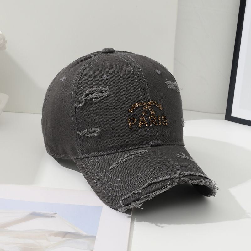 Cross-border Hat Women's New Sunscreen Sun Hat Trendy Baseball Cap Spring and Summer Fashion Sun Rhinestone Cap in stock