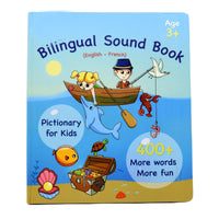 New French and English finger-pointing book for babies, with voice-activated early education machine, smart learning toy, household item.