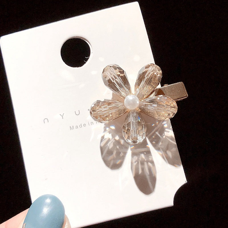 Pearl Small Hairpin Grabber Kidsren's Small Clip Headdress Bangs Artifact Top Clip Broken Hair Hairpin Female Forehead Side