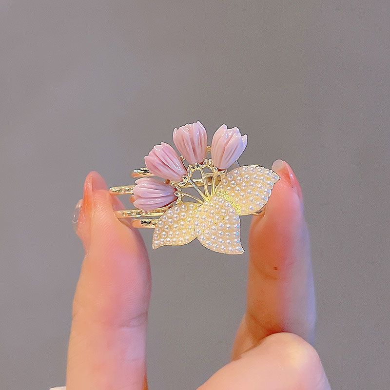Exquisite Flower Pearl small size Side Clip Hairpin Women's Side Clip Bangs Clip Broken Hair Mori Style Sweet New Style Duckbill Clip