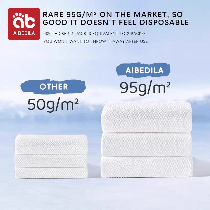 AIBEDILA Disposable Bath Towel Baby Bath Towel Skin-friendly Thick Bath Towel Face Travel Portable Face Towel Highly Absorbent