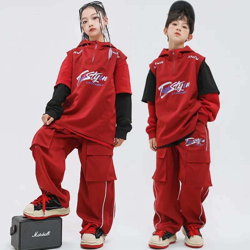 Street Dance Children's Trendy Clothing, Girls' Jazz Dance Clothing, Hip-hop Boys' Sets, Runway Performance Costumes - Boys