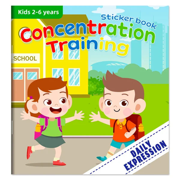 Montessori Toys Cartoon Sticker Books Focus on Potential Development Education Sticker Toys for Children 3-6Y