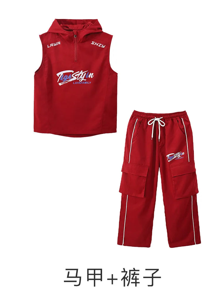 Street Dance Children's Trendy Clothing, Girls' Jazz Dance Clothing, Hip-hop Boys' Sets, Runway Performance Costumes - Boys