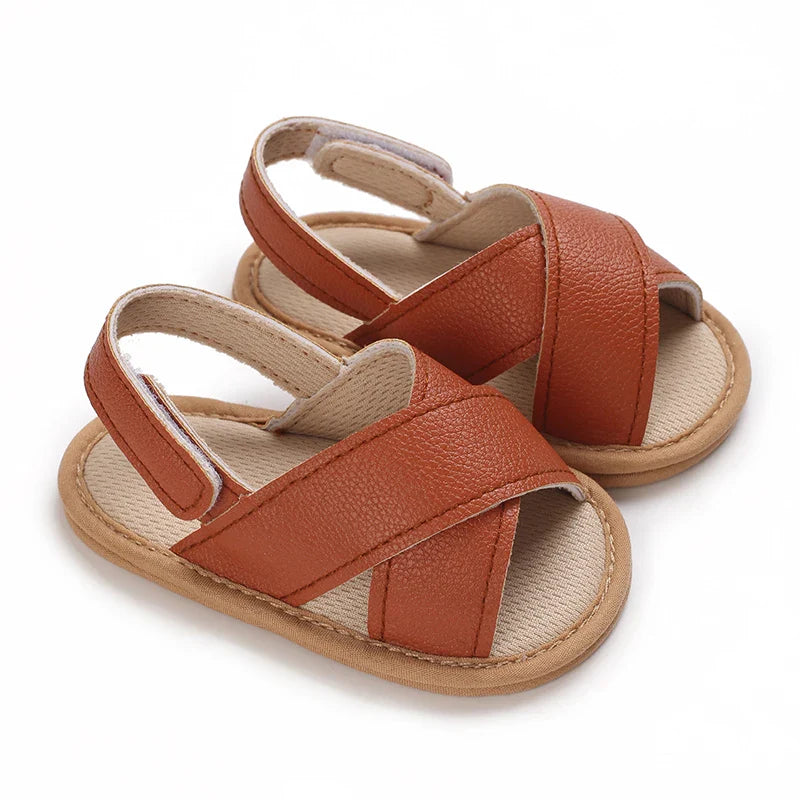 Casual Cute Solid Color Open Toe Sandals For Baby Boy Girls Breathable Lightweight Walking Shoes For Spring And Summer