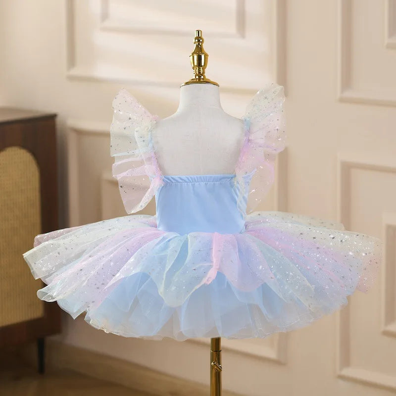 Summer Party Girls Dresses Kids Clothes Vestidos Princess Outfit Girl Dress Tutu Stage Ballet Leotards Dance Costumes Ballerine