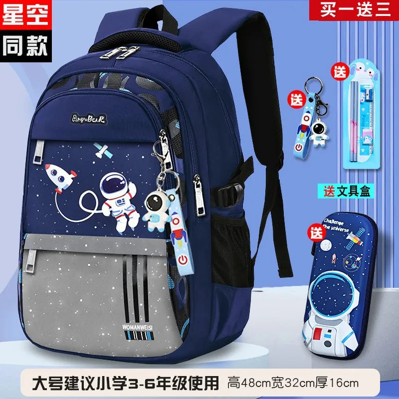 Kids Backpack Children School Bags for Boys Orthopedic School Backpack Waterproof Primary Schoolbag Book Bag