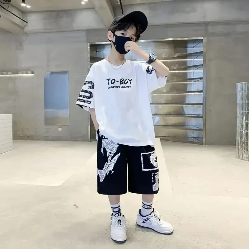 Boys Summer Piece - Boys Summer 2 Piece Clothing Set – T-Shirt & Shorts - Boys Summer & Party Dresses - Baby's World (view 6)