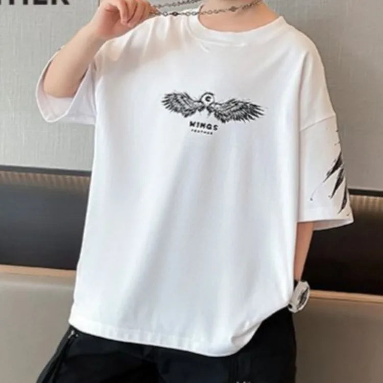 Summer Kids Wing T-Shirt Cotton Loose Stylish Boy's Shirt Big Kids Summerwear - Boys Summer & Party Dresses - Baby's World