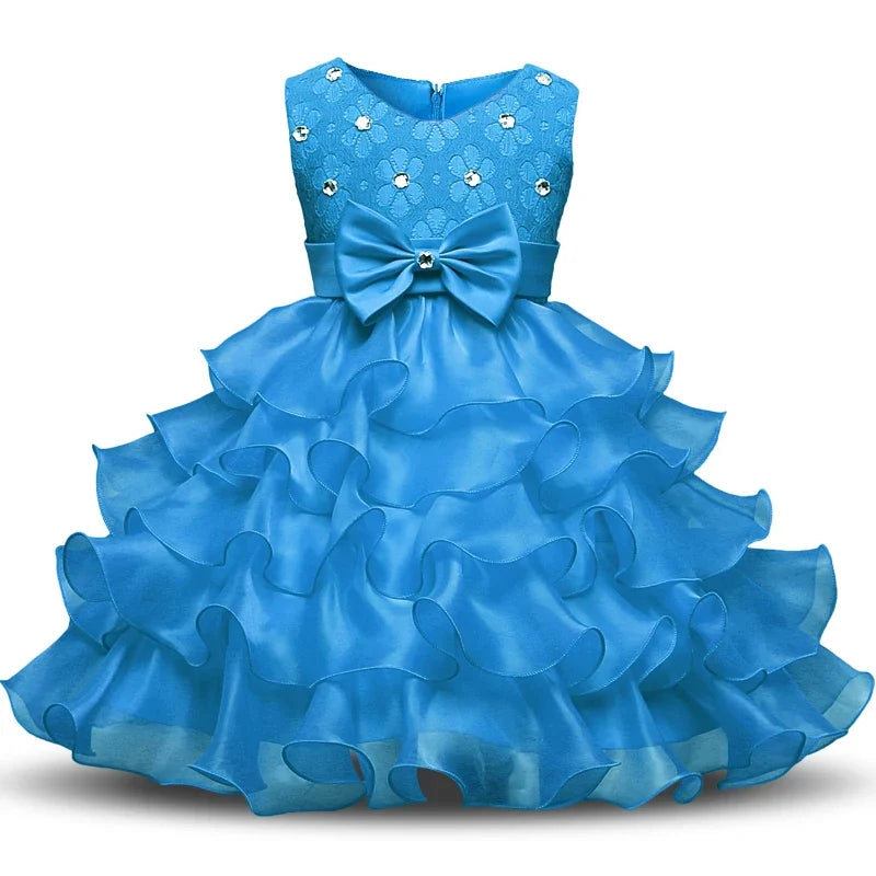 Flower Girl Dress For Wedding Baby Girl  Birthday Outfits Children's Girls First Communion Dresses Girl Kids Party Wear