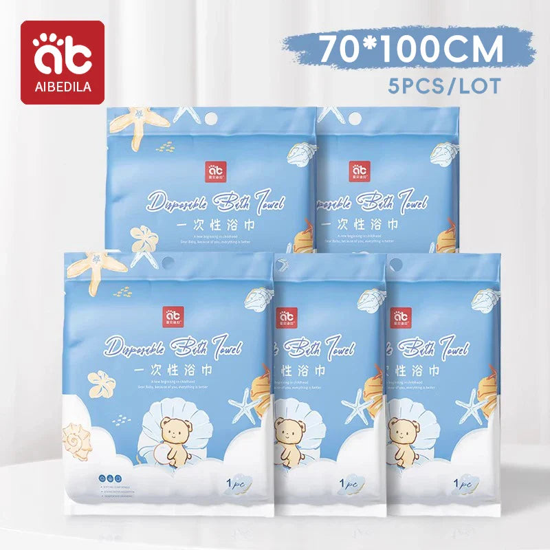 AIBEDILA Disposable Bath Towel Baby Bath Towel Skin-friendly Thick Bath Towel Face Travel Portable Face Towel Highly Absorbent
