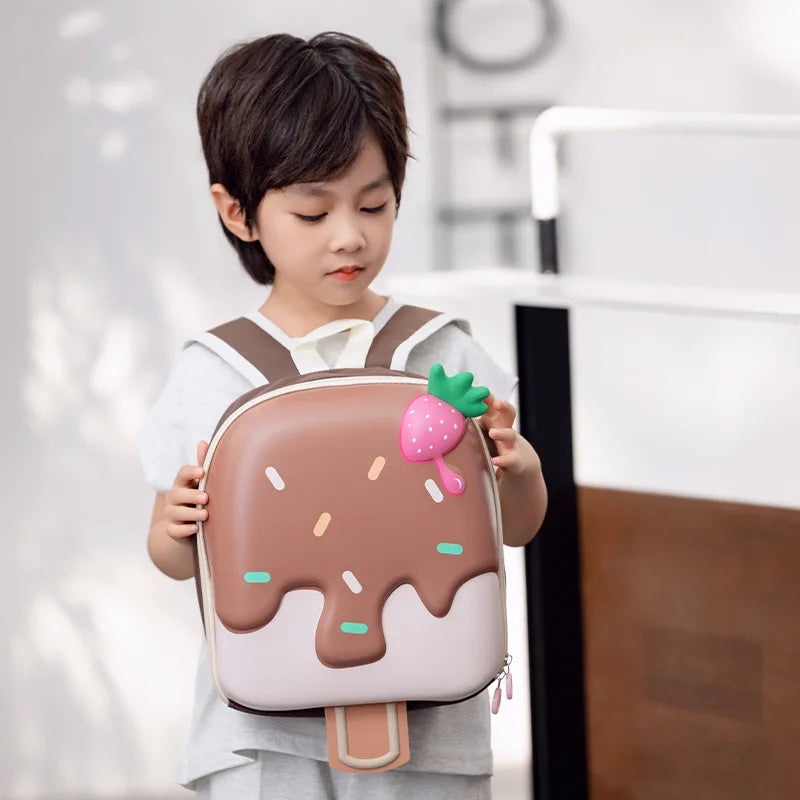 Ice Cream Children's Backpack Fashion Princess Schoolbag Kindergarten Baby Shoulders Bag 3D Cute Bookbag Kids Birthday Gifts