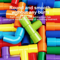 Pipeline building block assembly children's water pipe beneficial intelligence splicing brain toy