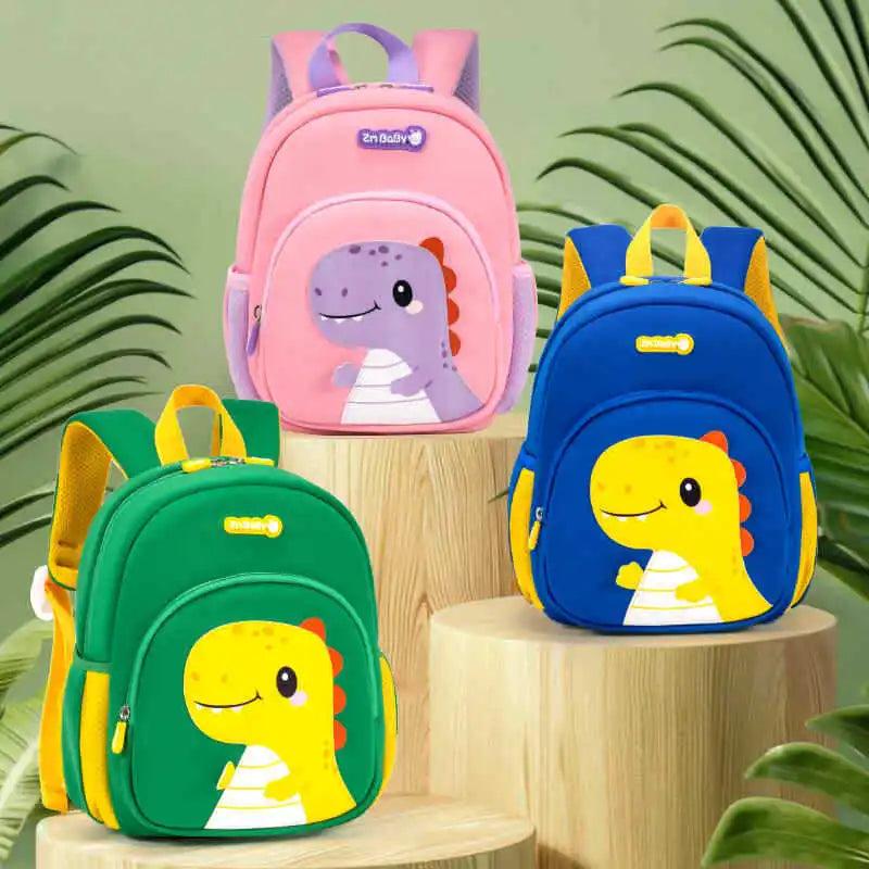 Children Schoolbag Cute Animal Cartoon Dinosaur Nylon Comfortable Chic Fashionable Backpack for Kids Boy Girl Kindergarten