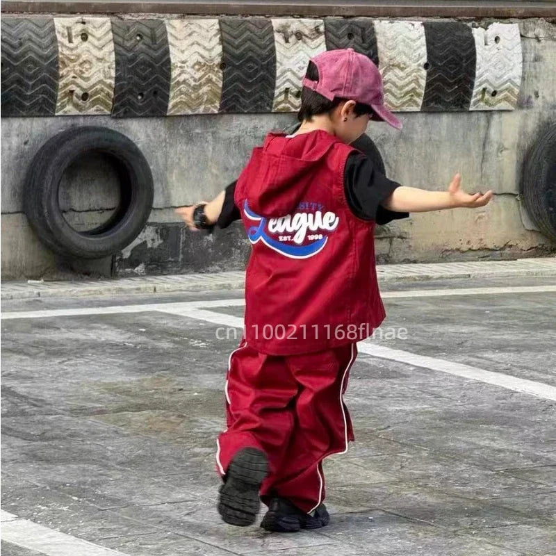 Street Dance Children's Trendy Clothing, Girls' Jazz Dance Clothing, Hip-hop Boys' Sets, Runway Performance Costumes - Boys