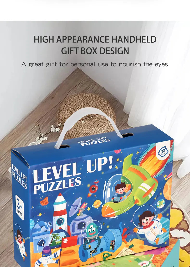 60-piece paper Custom Montessori Kids cartoon puzzle puzzle creative toy puzzle set for kids boys and girls