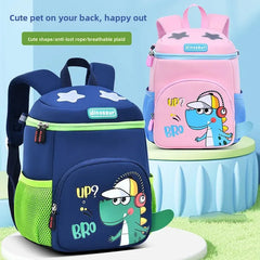 New Cartoon Dinosaur Kindergarten Backpack Spine Protection Lightweight School Bag for Primary School Children
