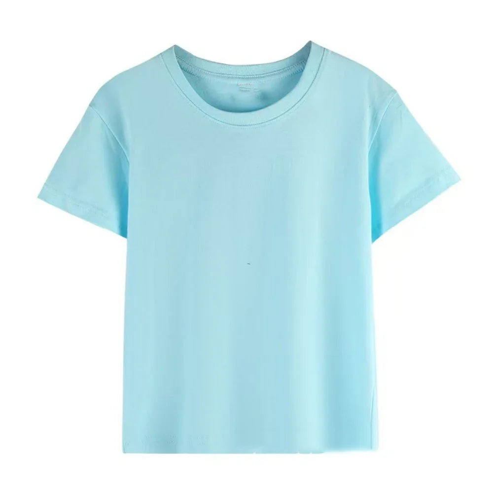Summer Kids Clothes Streetwear Print Cartoon T Shirt Short Sleeve Baby Tops Tees Korean Boys Girls Clothes Y2k Cotton T