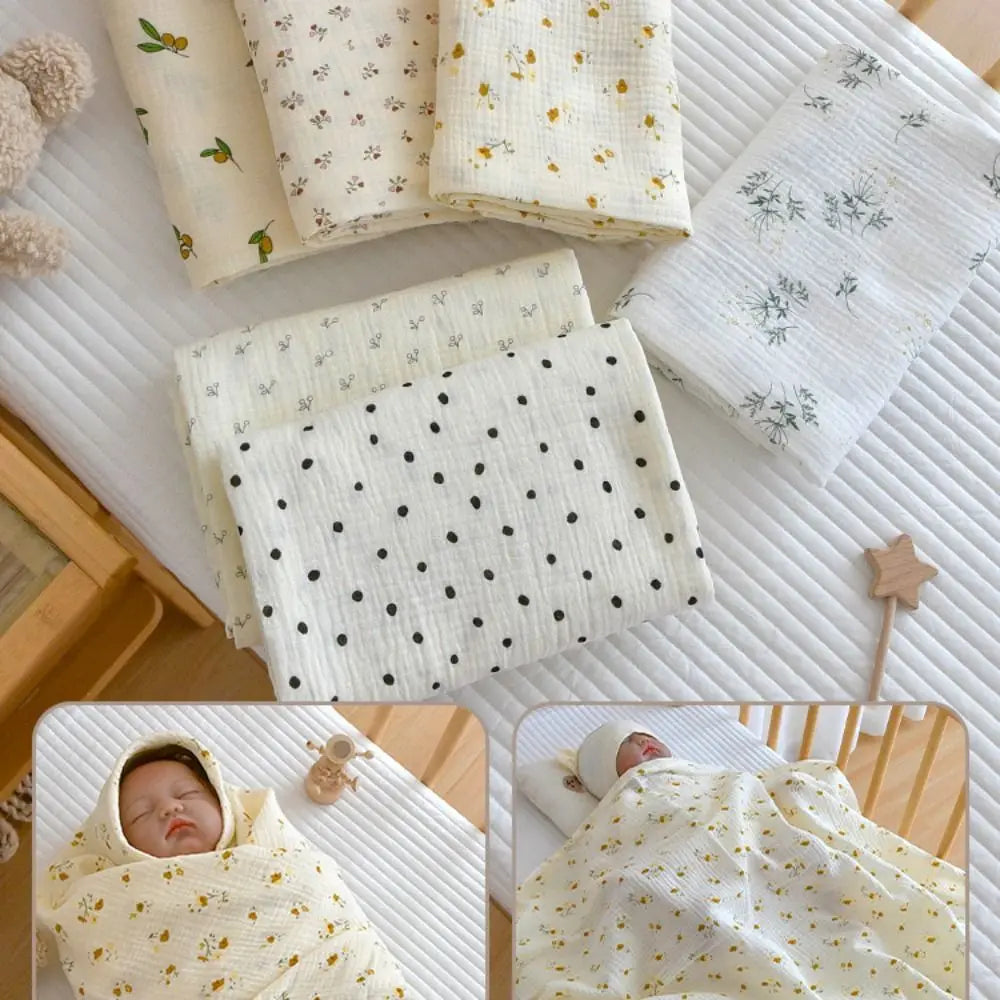 Cotton Baby Blanket Soft Breathable Cover Blanket for Infant Skin-friendly Bear Printed Nap Sleeping Rug Dormitory
