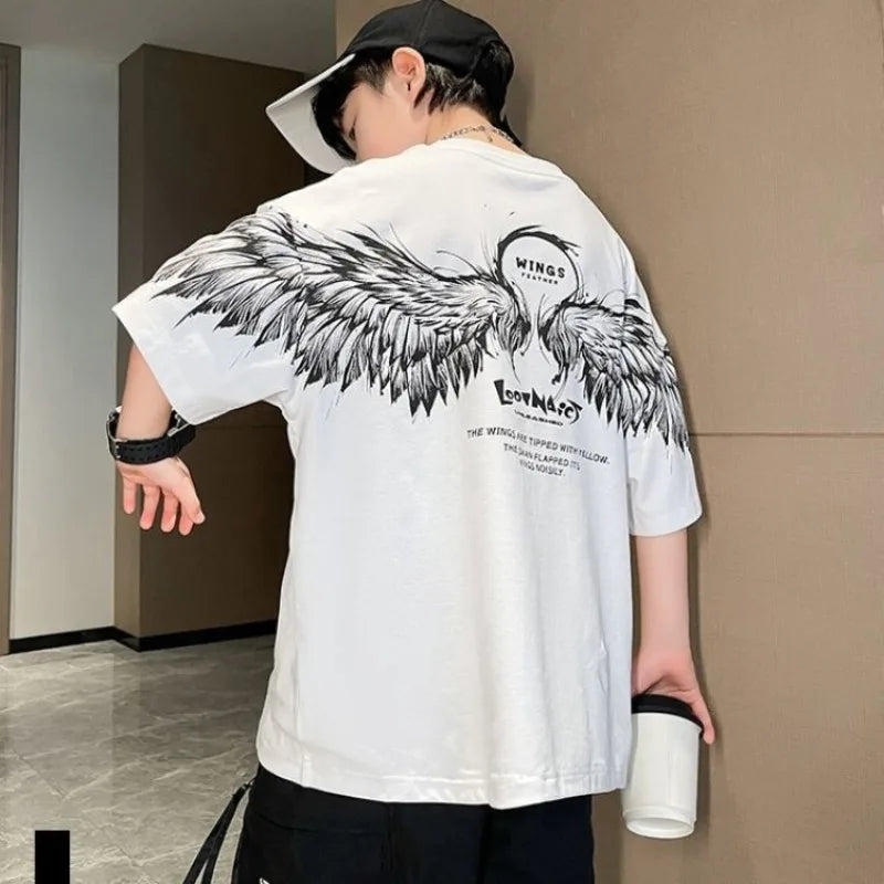 Summer Kids Wing T-Shirt Cotton Loose Stylish Boy's Shirt Big Kids Summerwear - Boys Summer & Party Dresses - Baby's World