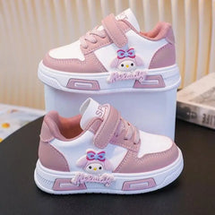 Sanrio Children's My Melody Girls Sneakers New Fashion Cartoon Casual Shoes Anime Soft Sole Sports Shoes Kawaii Board Shoes