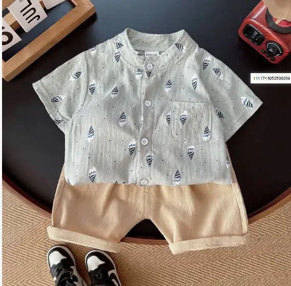 Baby Boys Summer Clothing Set – Cotton Casual Outfit - Boys Summer & Party Dresses - Baby's World (view 64)