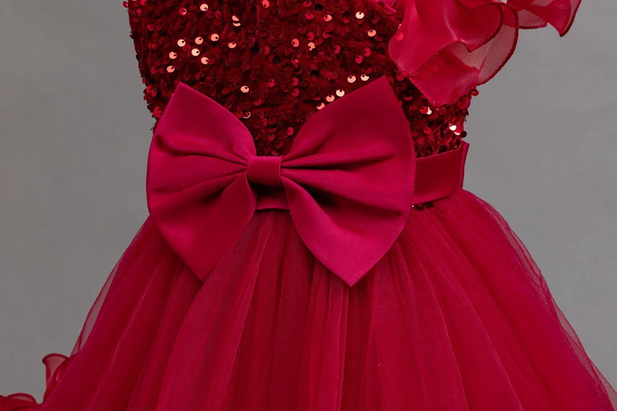 Flower Girl Party Dresses Wedding Birthday Trailing Princess Dress For Kids Graduation Pageant Bridesmaid Kids Costume