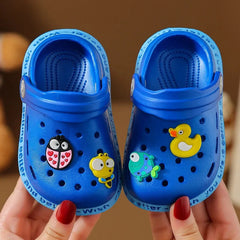 Shoes for Small and Medium-sized Babies Flip Flops Children's  for Girls in Summer Indoor Soft Soled Anti Slip Cartoon Toe Hole