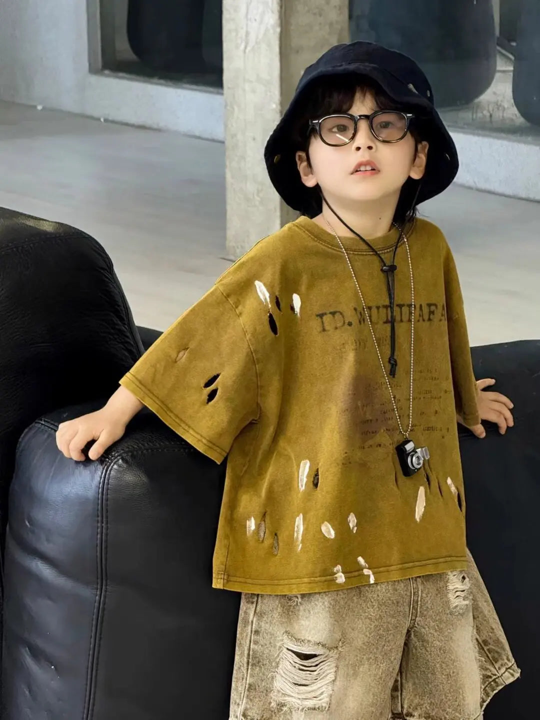 Boys Clothing Set Korean Loose Shirts+shorts 2pcs/set Sport Suits for Kids Teenager Tracksuits Casual Baby Outfits Clothes