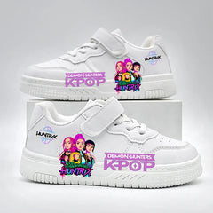Kids Fashion Casual Shoes Children's New Design KPOP White Sport Shoes Boys Girls Anti-slip Outdoor Breathable Student Sneakers