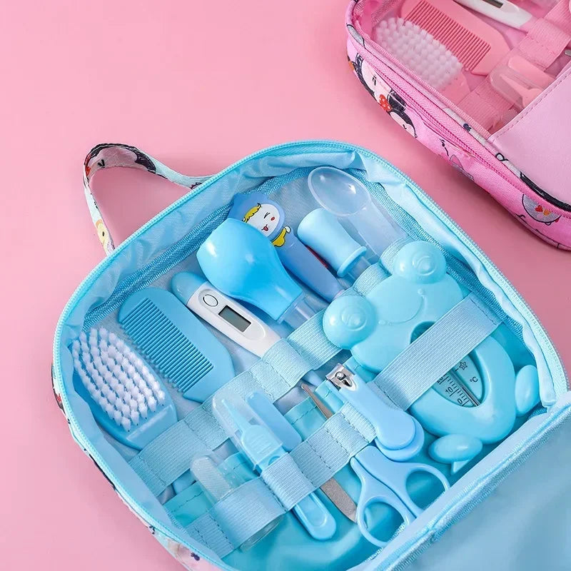 13 Pcs Portable Baby Healthcare Kit Professional Nursing Tools Newborn Daily Care Set Including Nail Clipper Manicure Supplies