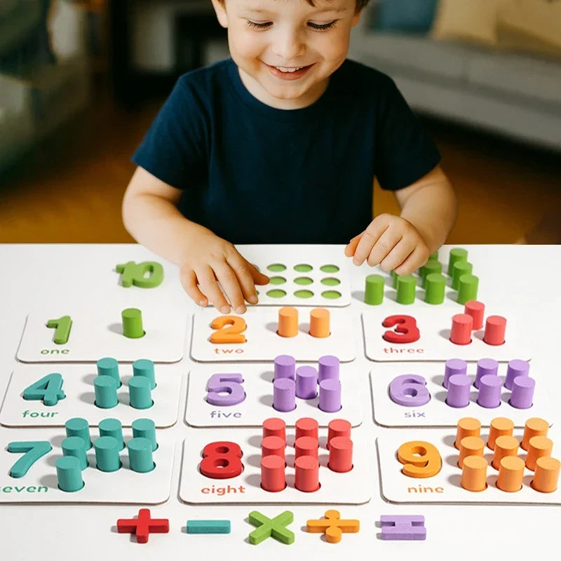 Montessori Wooden Math Toy Set – Number & Arithmetic Learning Game for Ages 2–6