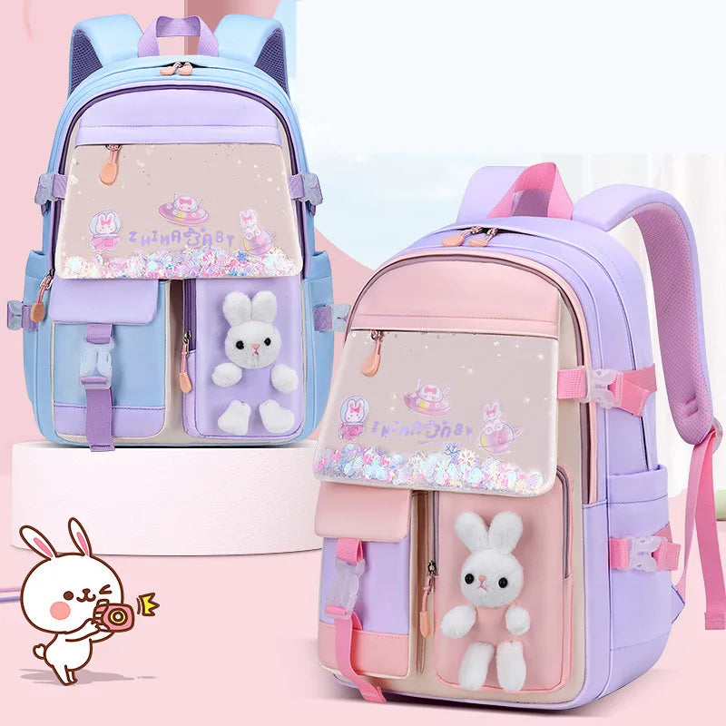 cute school backpack girls schoolbag waterproof book bag student backpack with many pockets elementary school bags for children