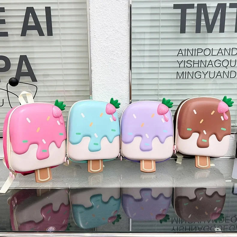 Candy Land Children's Backpack Cute Nursery School Bag Boys Girls Fun Ice Cream Design Double Shoulder Bag Childhood Flavor