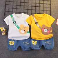 Summer Boys Clothing Baby Sets Cartoon Bear | Baby's World Bangladesh