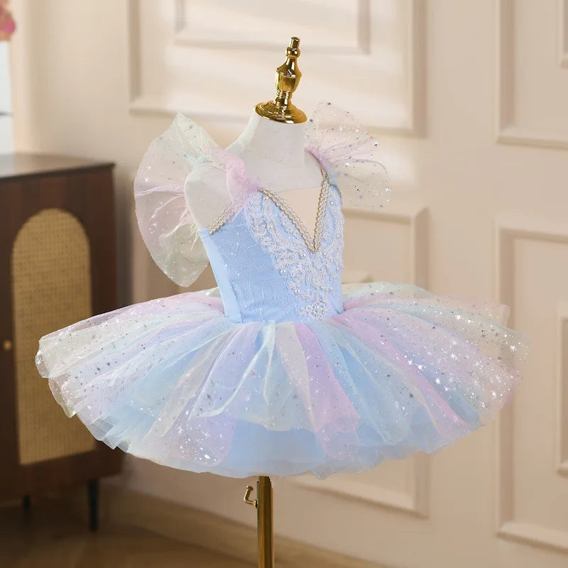 Summer Party Girls Dresses Kids Clothes Vestidos Princess Outfit Girl Dress Tutu Stage Ballet Leotards Dance Costumes Ballerine
