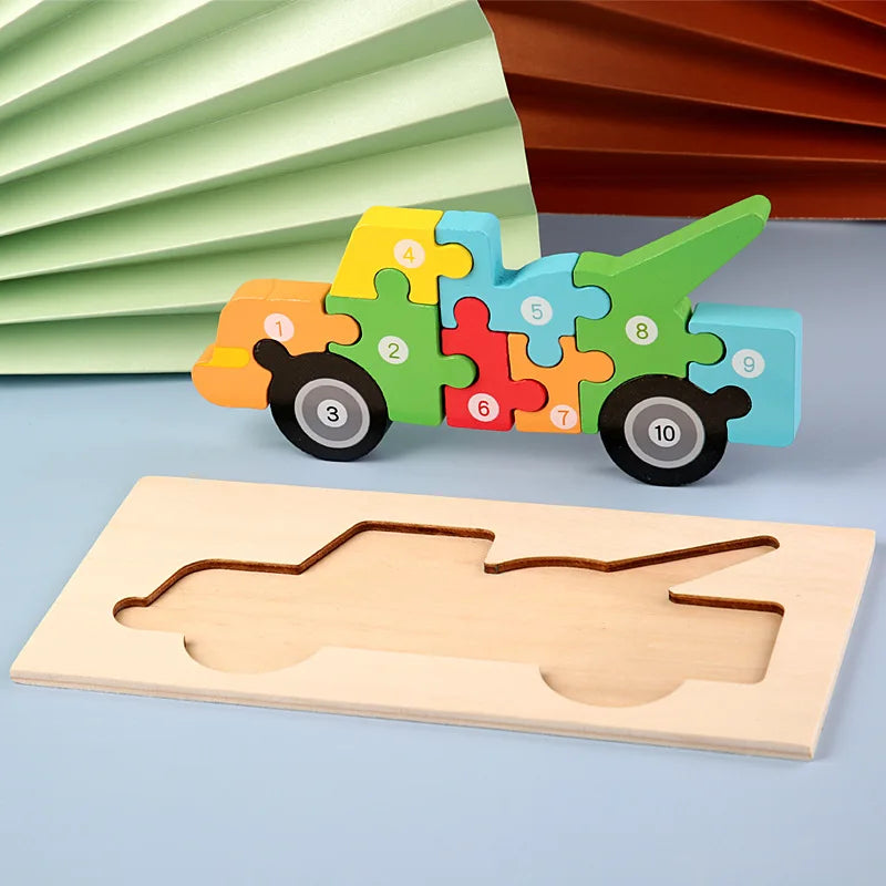 Wooden Baby 3d Puzzles For Kids Child Montessori Toys Dinosaur Animal Wooden Puzzle Game Educational Toys For Children P407