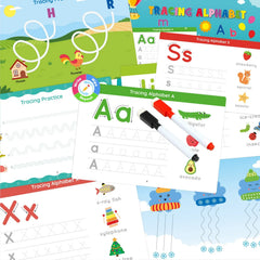 Children's Montessori Early Education Handwriting Exercise Book Reusable Word Writing Practice with Pen Training Card