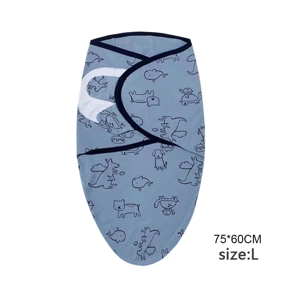 Pure cotton skin-friendly newborn baby wrap, easy to wear with, easy to change diapers, with a cap, give baby more protection