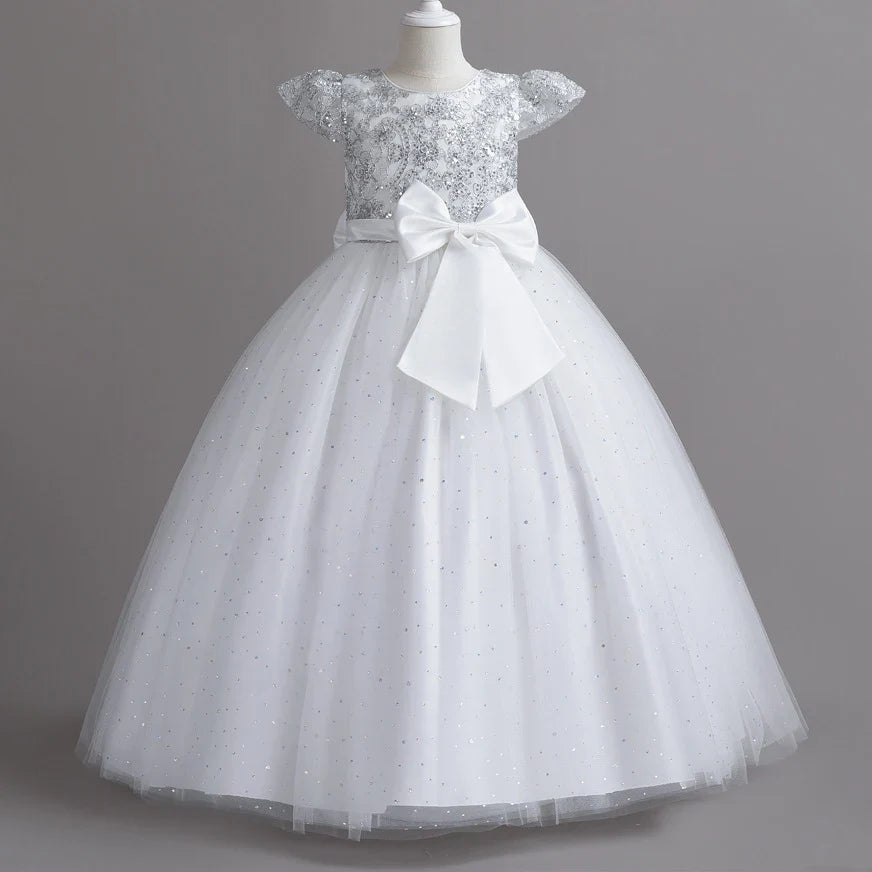 Stunning Little/Big Girls Lace Flower Girl Wedding Bridesmaid Birthday Party Holiday Pageant Easter Prom Fancy Dress
