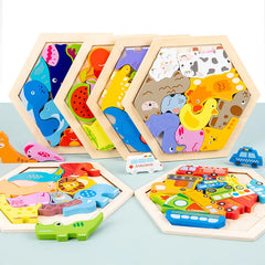 Baby Toy Wooden jigsaw Puzzle Creative 3D Puzzle for Children's Intelligence Development Early Educational toys for Children