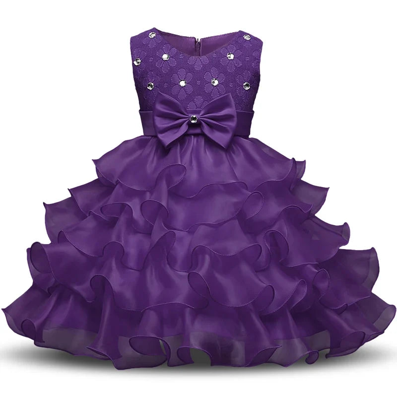Flower Girl Dress For Wedding Baby Girl  Birthday Outfits Children's Girls First Communion Dresses Girl Kids Party Wear