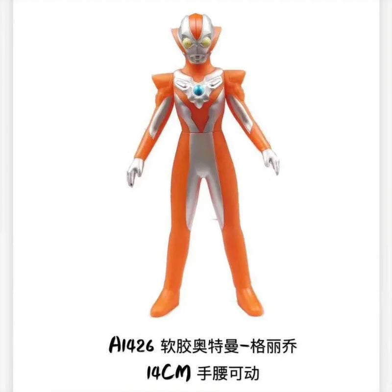BANDAI Ultraman Soft Rubber Series EX Ultraman G Powered Tregear Tartarus Collectible Model Toys Children Birthday Gift