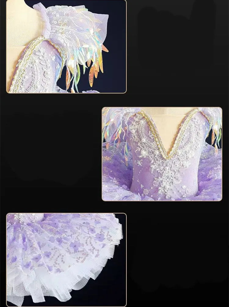 Summer Party Girls Dresses Kids Clothes Vestidos Princess Outfit Girl Dress Tutu Stage Ballet Leotards Dance Costumes Ballerine