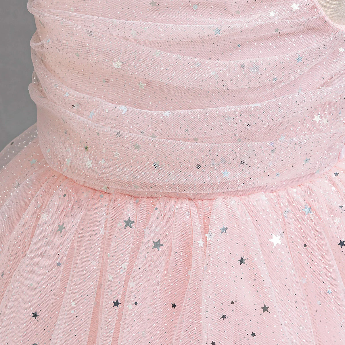 Baby Girl Lace Dresses Sparkling Weddings Pink Dress Elegant Princess Party Tutu Toddler Kids Birthday Baptism Formal Ball Gowns